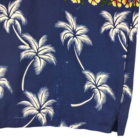 Pacific & Co Men's M Hawaiian Tropical Palms & Woody Cars Surfer Button Up Shirt - Picture 5 of 7